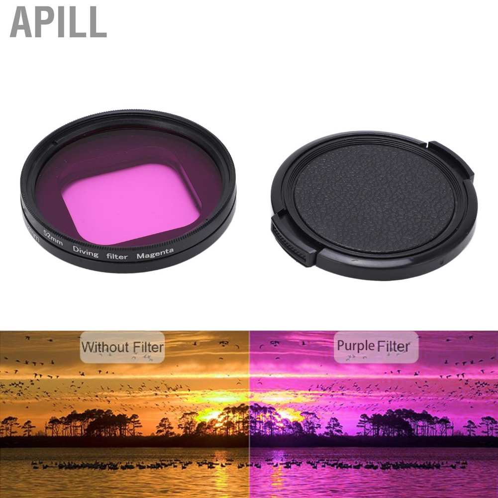 Kính lọc màu tím cho camera hành trình Apill Junestar 52mm Hero 9 10 | BigBuy360 - bigbuy360.vn