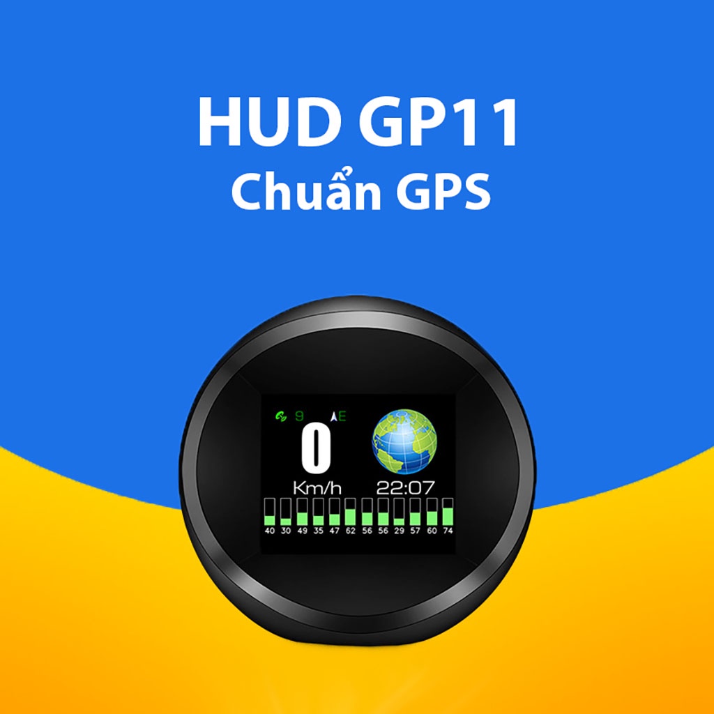 Màn Hình Hiển Thị Tốc Độ Đa Năng HUD GP11 Cao Cấp  Dùng Cho Mọi Dòng Ô Tô Xe Hơi - Phiên Bản 2022