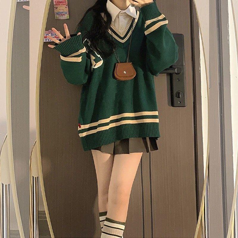 Áo Thu Đông Phong Cách Đường Phố Hồng Kông Retro Cá Tính