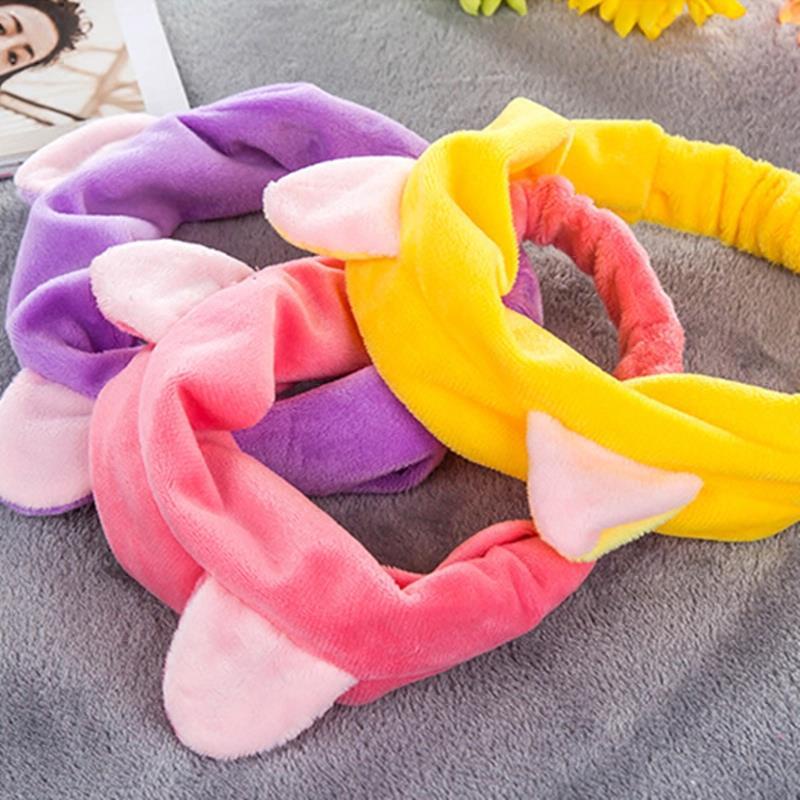 Băng Đô Vải Nhung Co Giãn Thiết Kế Tai Thỏ Đáng Yêu-LO-122