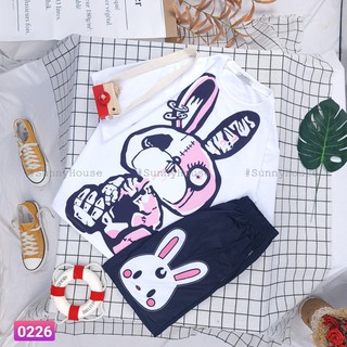 Nhiều mẫu ảnh chụp Thật Đồ bộ hoạt hình quần ngắn,Set cartoon  .Unisex form rộng SunnyHouse- Mã SP000288