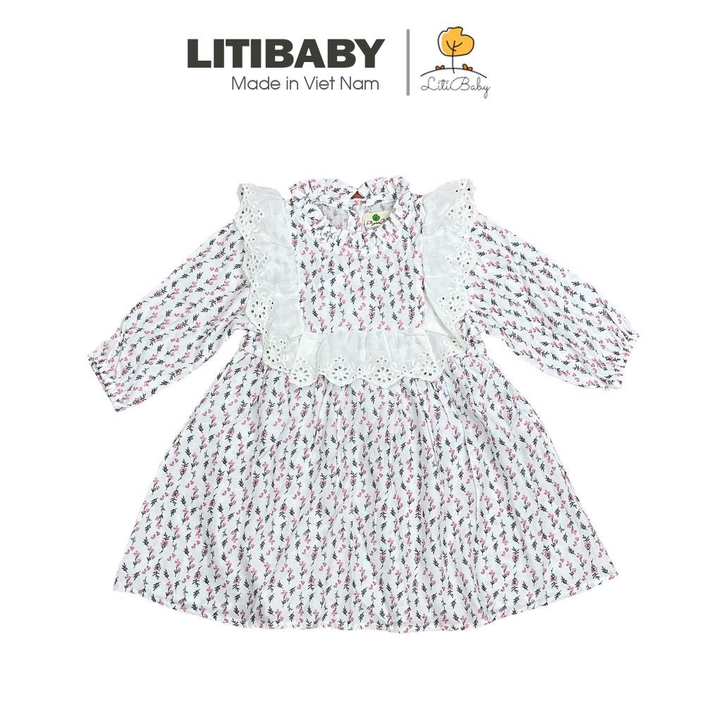 Váy ren ngực dài tay LITIBABY 1/8T