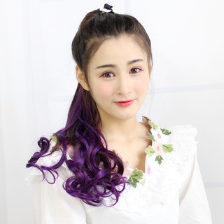 Tóc giả cột đính line Tím 💖FREESHIP💖 Sỉ 35K, buộc tóc giả nữ, đuôi tóc giả nữ