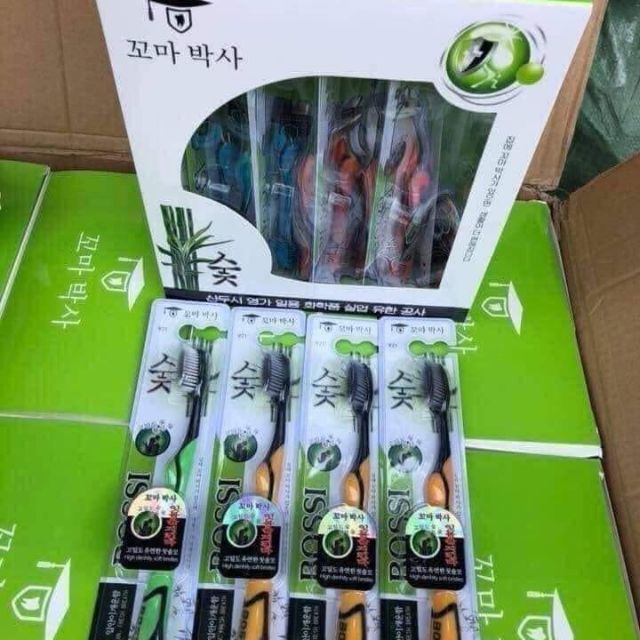 Bàn chải than tre hoạt tính set 10 chiếc
