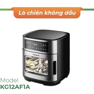Nồi chiên không dầu Kangaro. Chiên hơi nươc. Nồi nương dung tích lớn 12l, chiên nguyên con gà Kg12af1