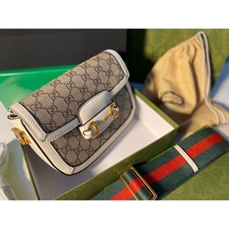 túi đeo chéo nữ đế vuông một ngăn to dây đeo vải cao cấp gucci GC GG