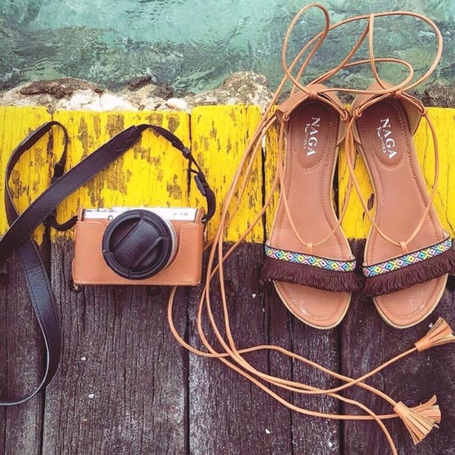 SANDAL CỘT DÂY PHỐI THỔ CẨM BỆT
