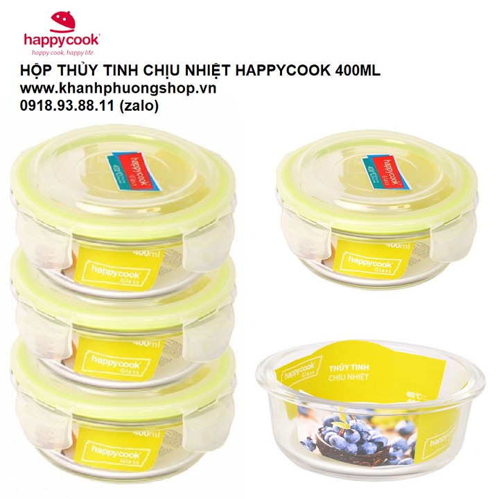 hộp đựng cơm thủy tinh - hộp đựng cơm happycook