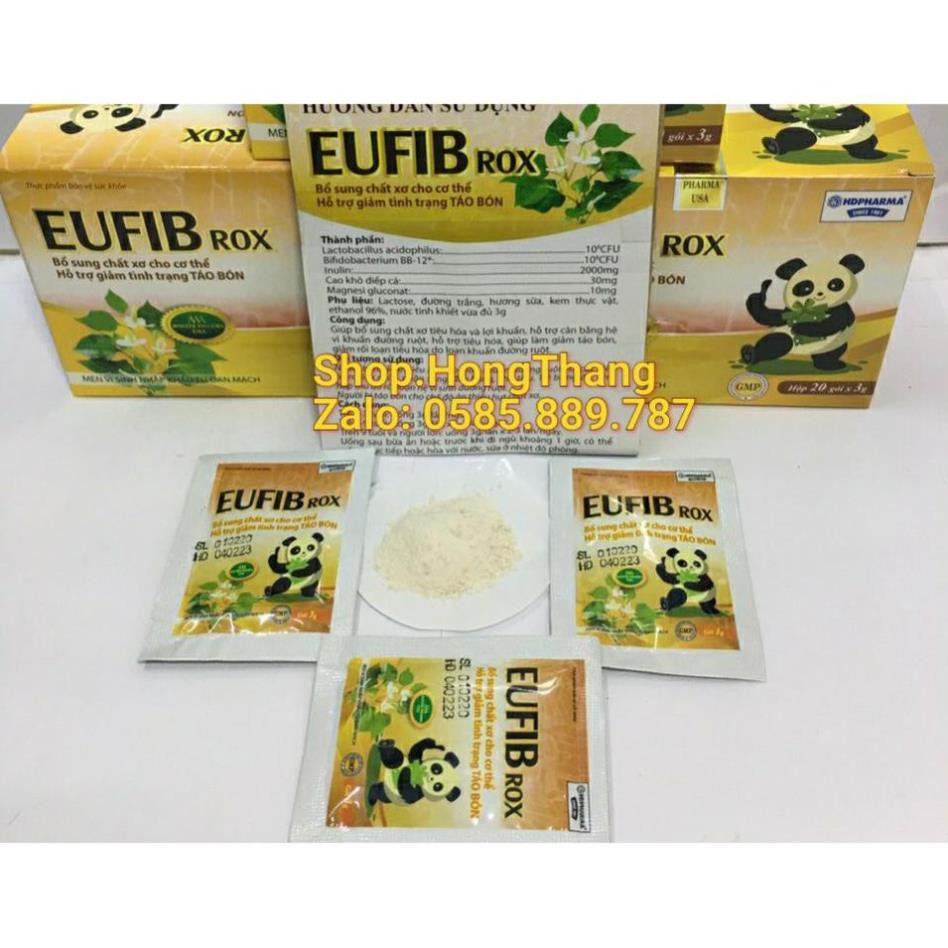 EUFIB ROX bổ sung chất sơ cho cơ thể, giảm tình trạng táo bón, bé bị tiêu chảy, đầy bụng, khó tiêu, rối loại hệ vi sinh
