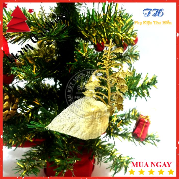 Cây thông noel mini để bàn kèm đèn led vàng không chớp 8m trang trí giáng sinh cho nhà cửa, phòng khách, phòng ngủ