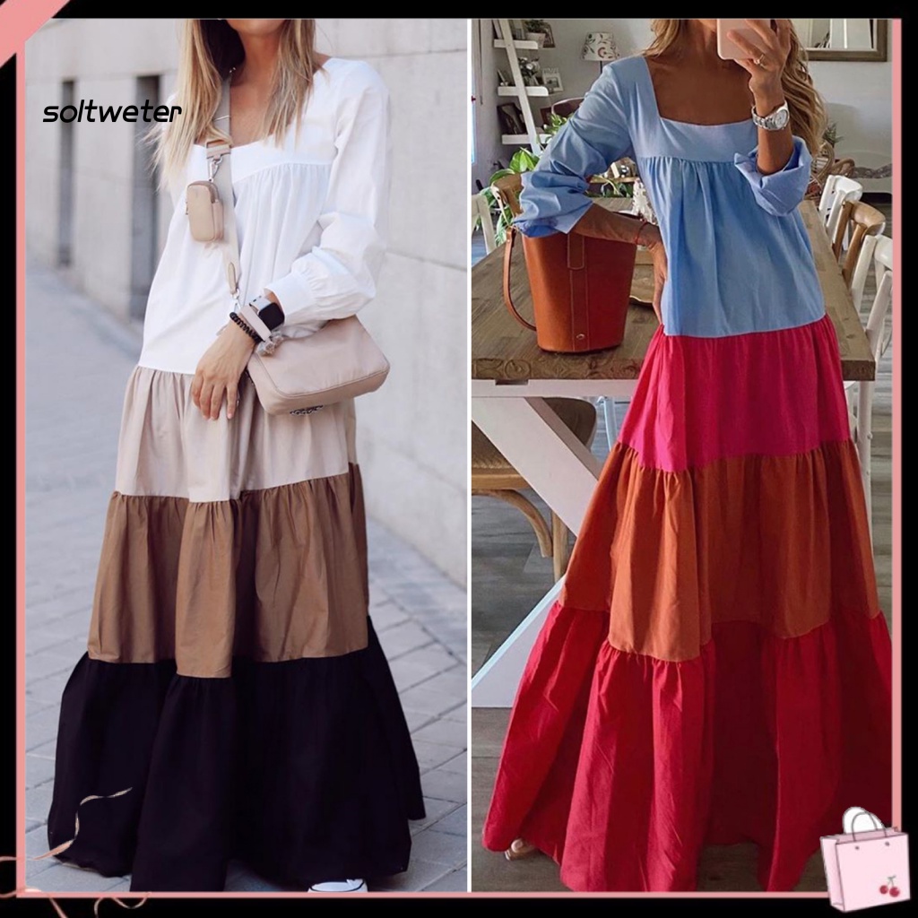 Đầm Dáng Dài Xếp Ly Cỡ Lớn Phong Cách Đường Phố Thời Trang Cho Nữ