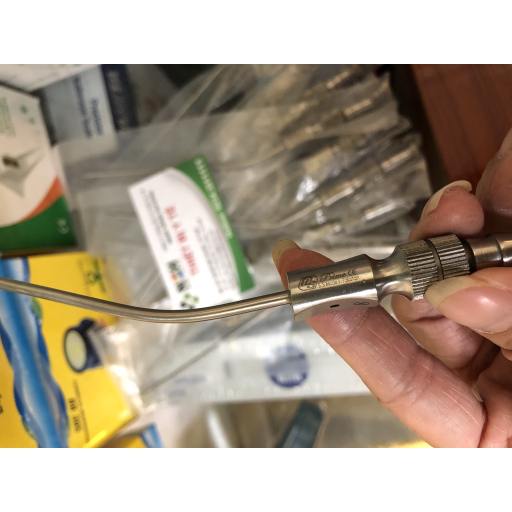 ✅Ống hút dịch,tai mũi họng inox - hút dịch xoang mũi dùng trong phẫu thuật ki thanh quản tai mũi họng HÀNG PAKISTAN