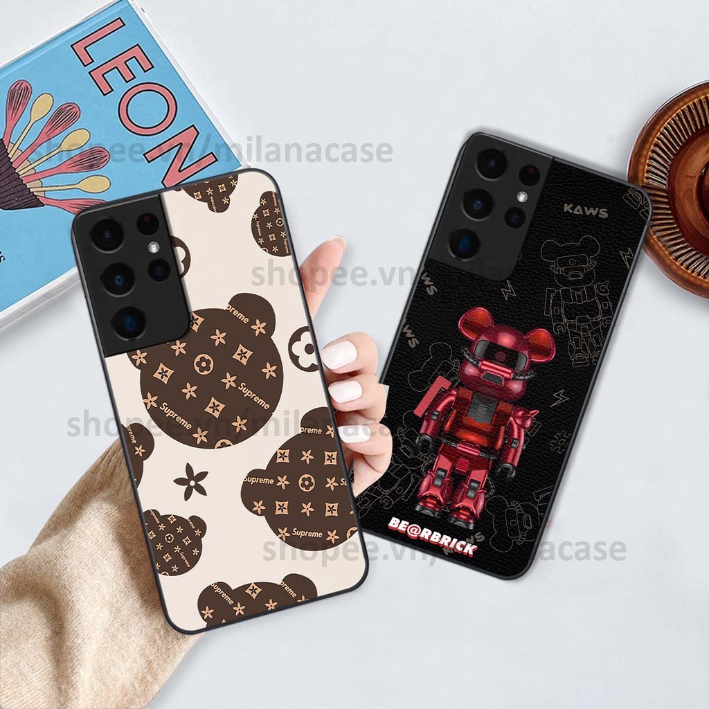 Ốp Samsung S21 Ultra gấu be@rBrick gấu Teddy Kaws siêu đẹp, phong cách, cá tính