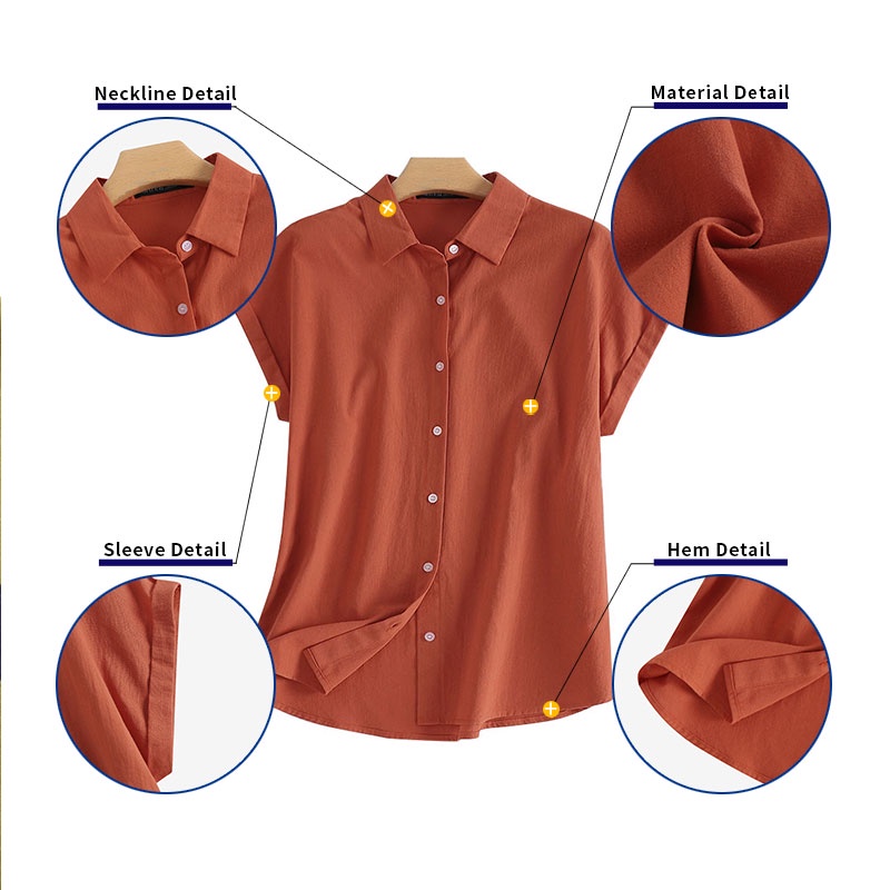 ZANZEA Áo Thun Nữ Ngắn Tay Chất Liệu Cotton Thiết Kế Đơn Giản Dễ Phối Đồ