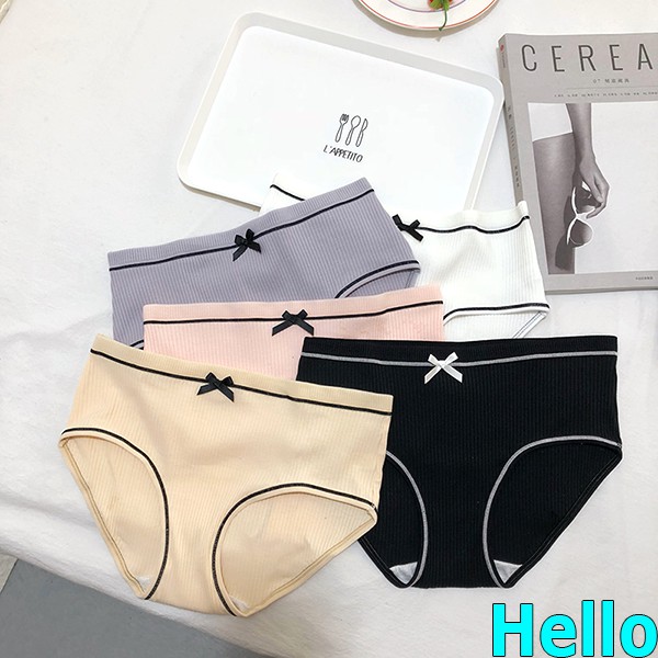 Sỉ Lẻ_ Quần Lót Nữ Cotton Nơ Viền Đen Cao Cấp | BigBuy360 - bigbuy360.vn