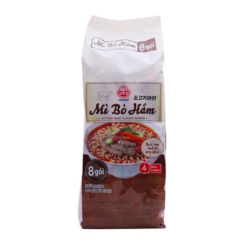 Mì Bò hầm Lốc 8 gói 120g Ottogi
