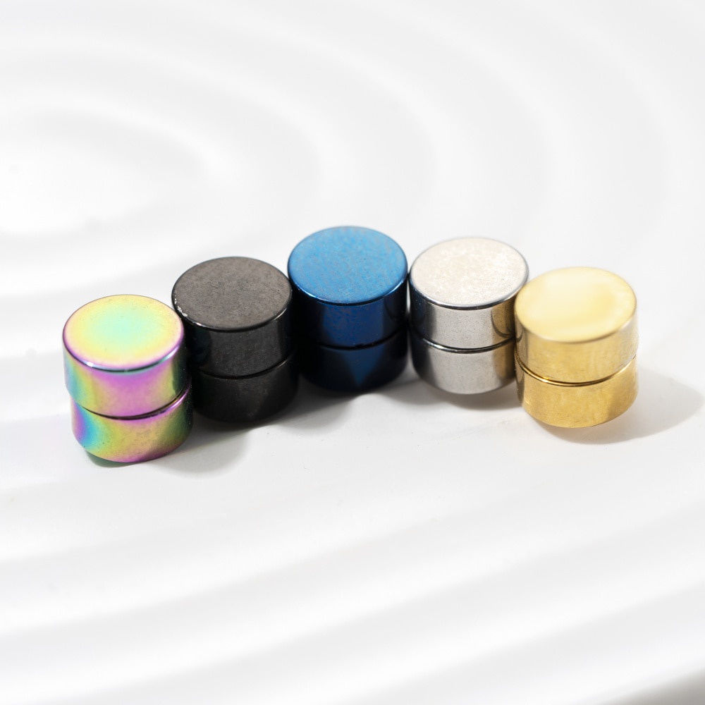 Set 2 khuyên tai nam châm bằng thép không gỉ cá tính