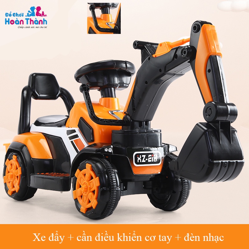 Đồ chơi máy xúc cho bé cỡ lớn HOÀN THÀNH,có thể điều chỉnh cần múc