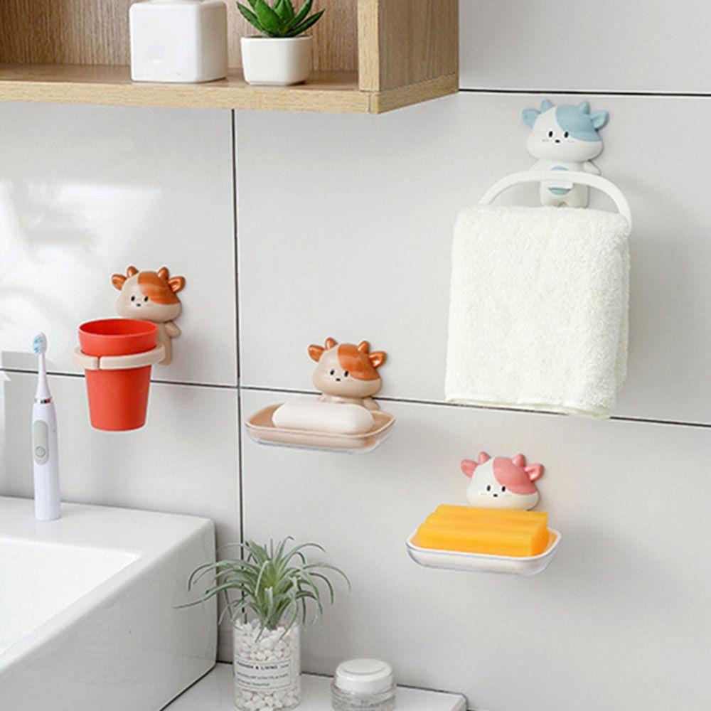 Giá Đỡ Xà Phòng Gắn Tường Tự Dính Bằng Nhựa Kiểu Dáng Hoạt Hình