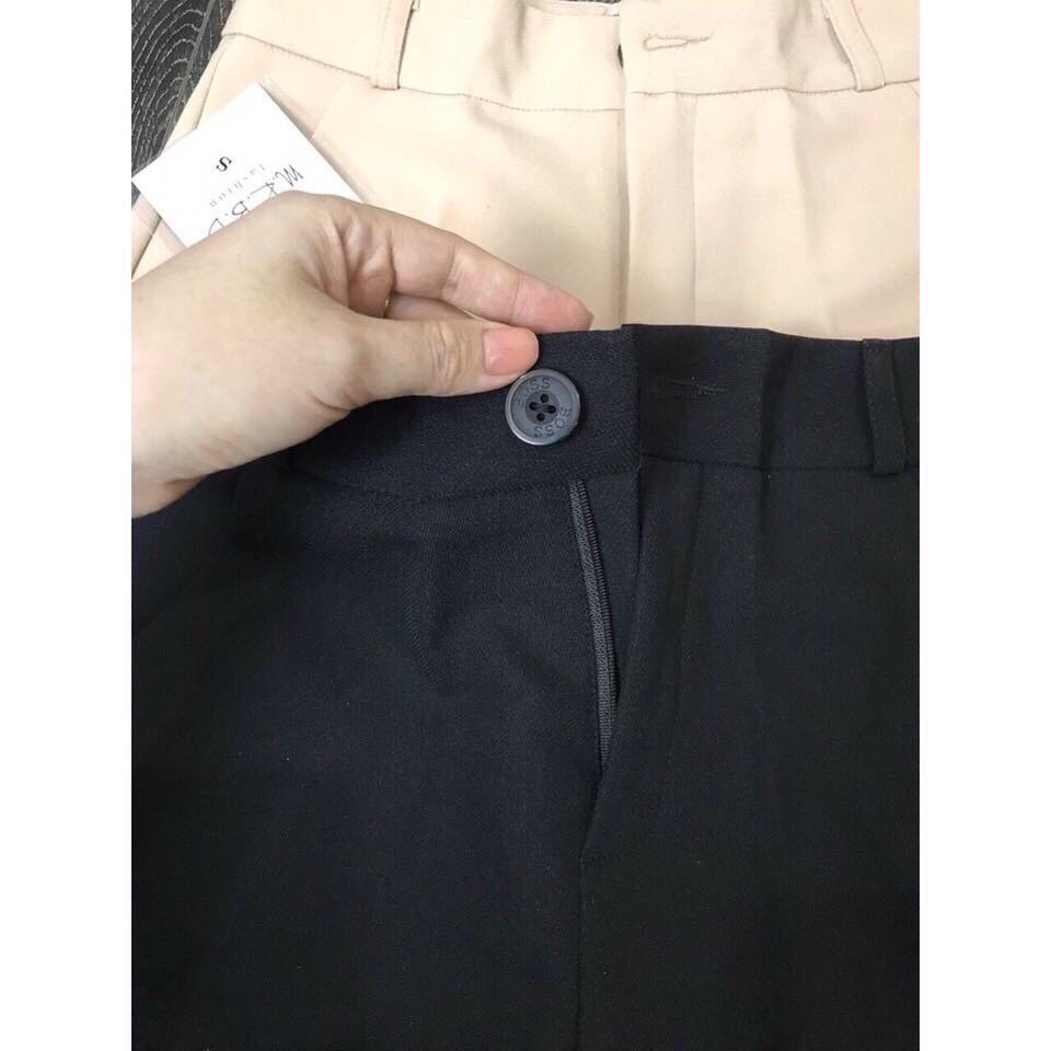 QUẦN ỐNG XUÔNGẢnh thật Quần suông ống rộng công sở, quần culottes khoá trước [QN88]