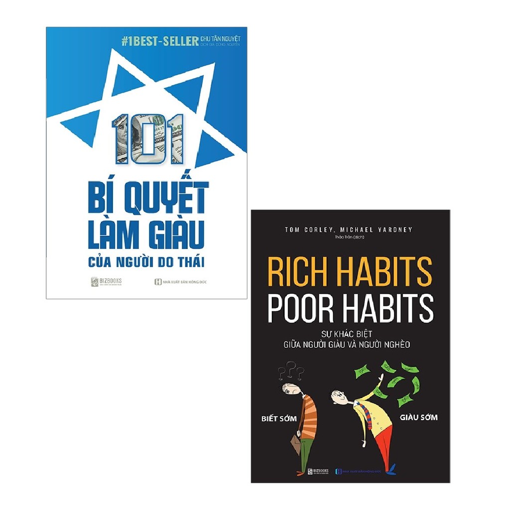 Sách - Combo 101 Bí Quyết Làm Giàu Của Người Do Thái + Rich Habits - Poor Habits ( 2 cuốn )