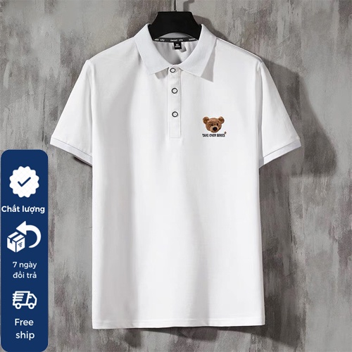 Áo polo nam TEDDY có cổ trụ bẻ dệt sọc và họa tiết đẹp nổi bật, thể hiện cá tính, vải cá sấu cotton phom suông