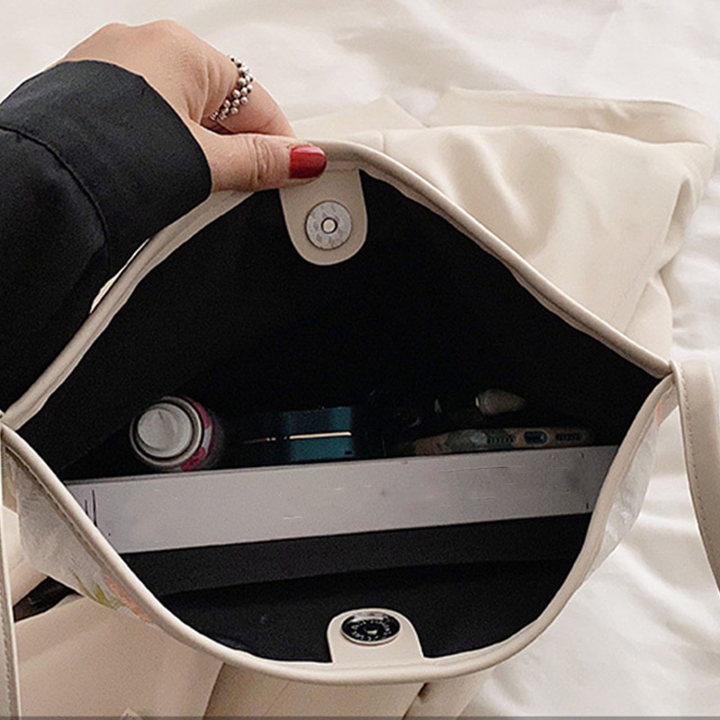 Túi Xách Tote Đeo Vai Cỡ Lớn Thêu Hình Hoa Tulip Cho Bạn Bè / Sinh Nhật / Valentine