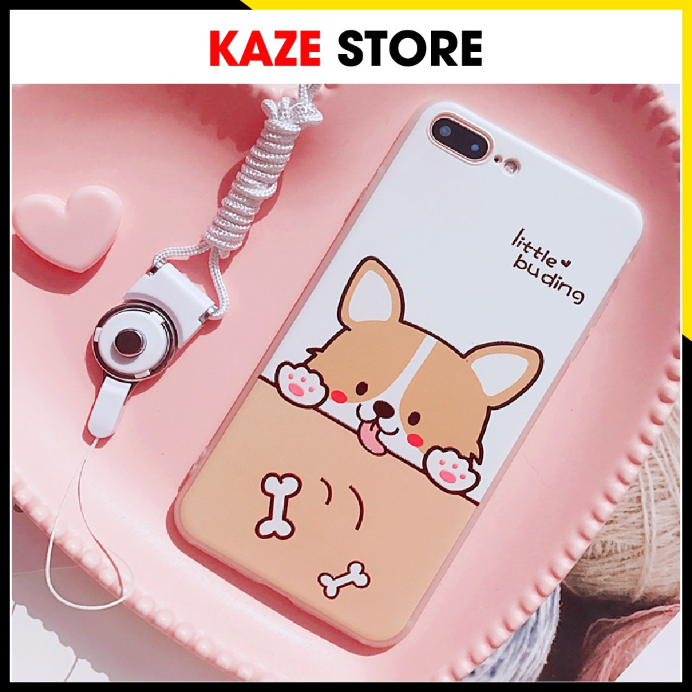 Ốp lưng IPhone Shiba and Bones Kute 7plus/8 plus/xs/11/11 promax/12 pro/12 promax