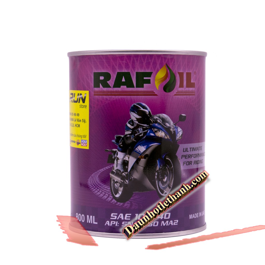 Rafoil Fully Synthetic 10w40 SN MA2 800ml - Nhớt Nhập Khẩu Rafoil 10w40 Dùng Được Cho Xe Ga, Xe Số V