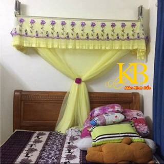 Màn Mùng khung xếp gọn phối ren kiểu nhiều màu cho khách lựa chọn