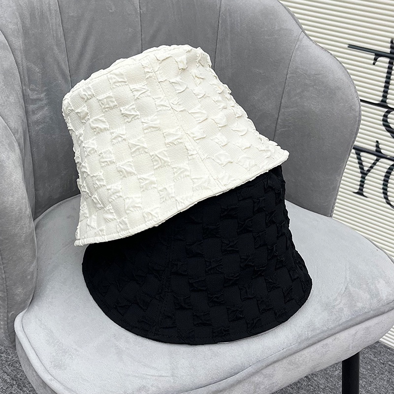 Mũ bucket chóp phẳng vành nhỏ có thể gấp gọn đơn giản phong cách retro Hàn Quốc cho nữ