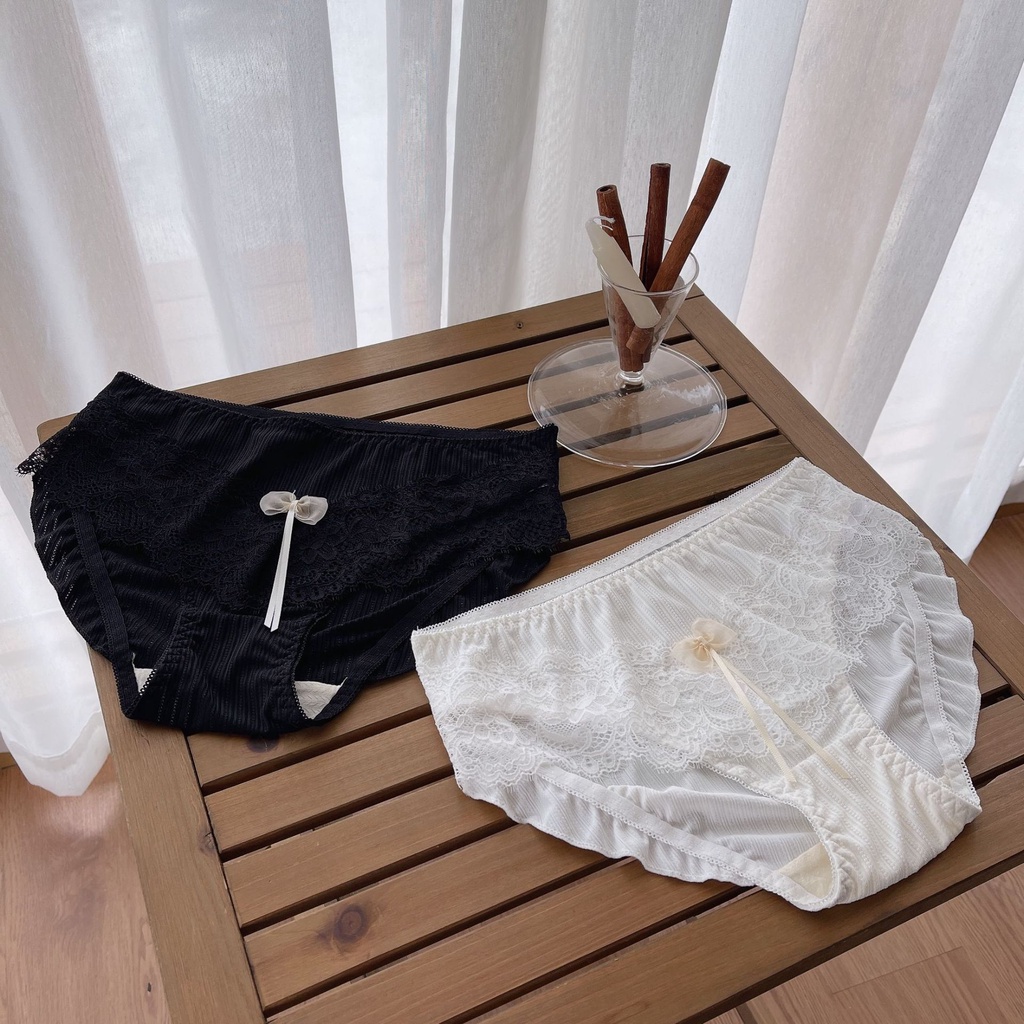 Quần lót nữ thun lạnh phối ren họa tiết hoa quyến rũ FREE SIZE mã 330