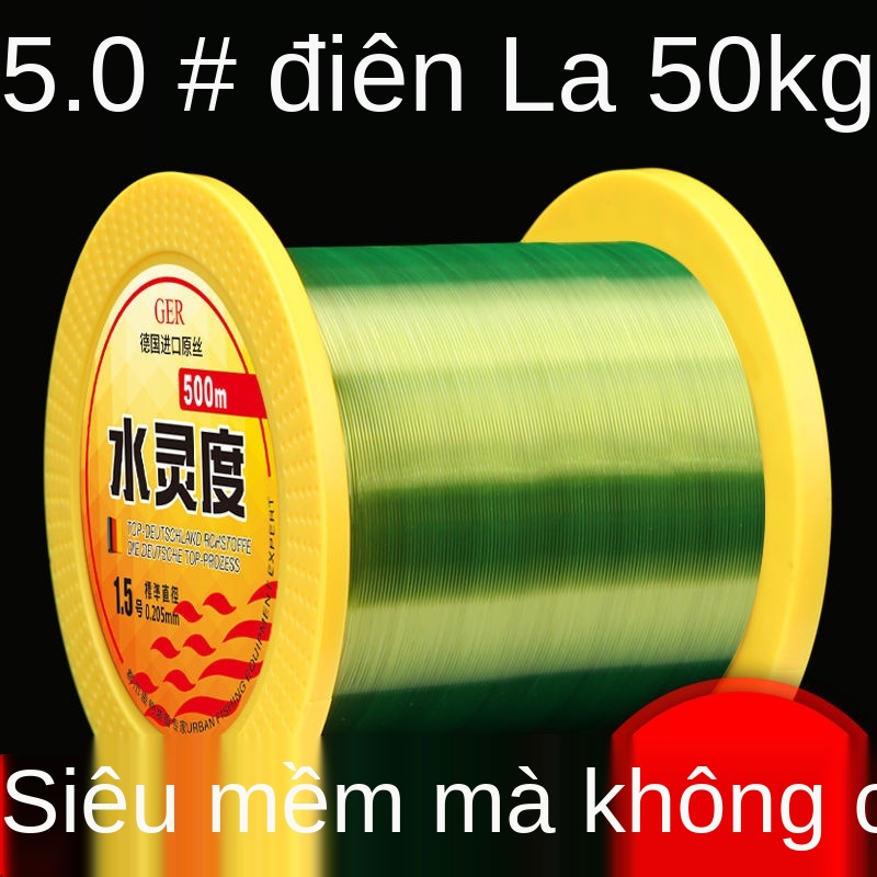 ♘Dây câu 500 mét nhập khẩu chính hãng Dây nylon đặc biệt siêu chịu lực và chịu mài mòn cho dây cột biển cực biển