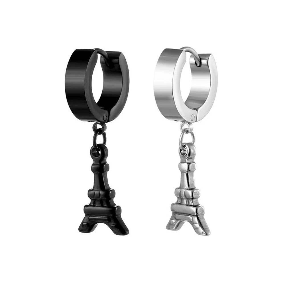 Khuyên Tai Dạng Vòng Phối Tua Rua Hình Rắn Bằng Thép Không Gỉ Phong Cách Hip Hop Thanh Lịch Dành Cho Bạn Nữ