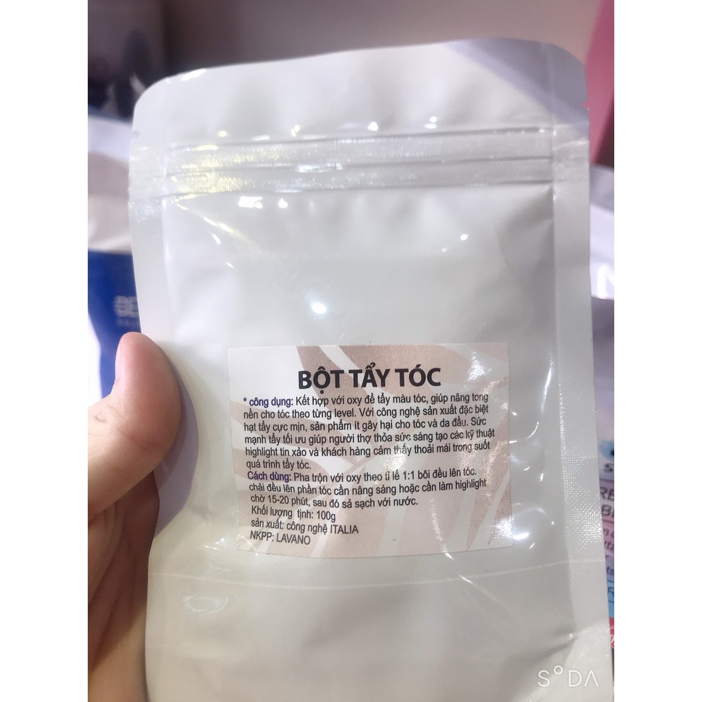 Bột tẩy tóc tại nhà lavano + kèm chai oxy 100g