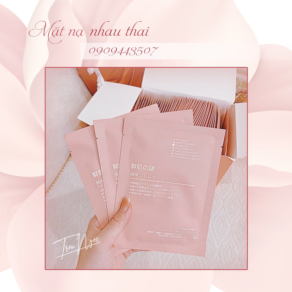 Mặt nạ tế bào gốc nhau thai Nhật Bản 10 miếng  ( Rwine Beauty Steam Cell Placenta Mask Hộp ) Date 2024