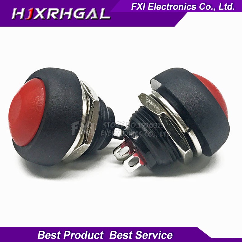 Set 2 Nút Nhấn 12mm Chống Thấm Nước Chuyên Dụng Cho switch IGmopnrq PBS-33B