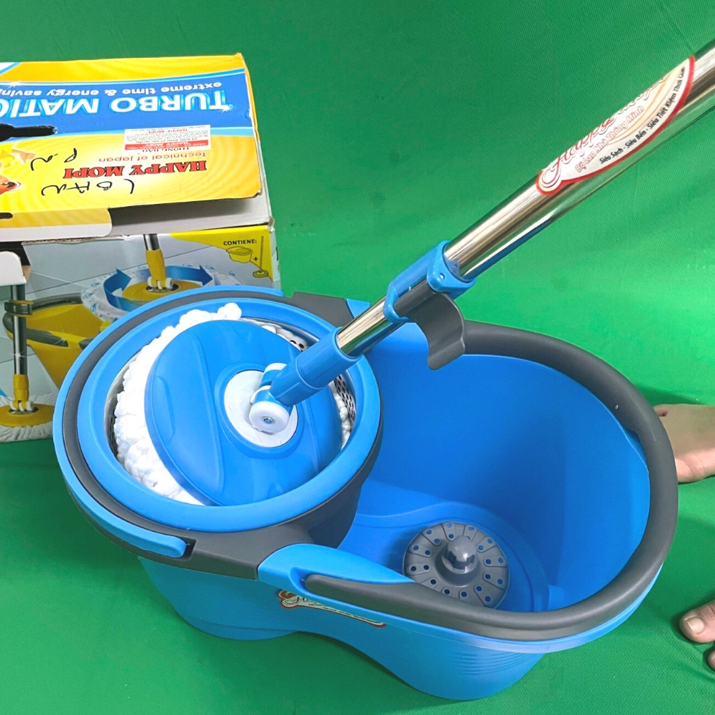 Bộ cây lau nhà xoay 360 độ Happy Mopi H48 siêu bền vệ sinh nhà cửa
