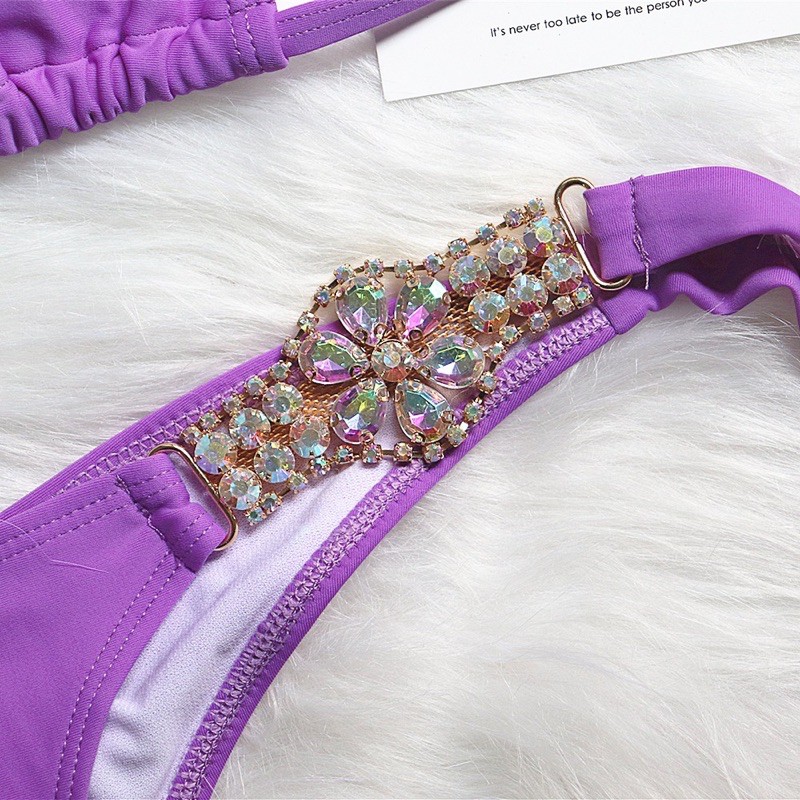 [BKN991] &lt;ÂU&gt; SET BIKINI TÍM MIX ĐÁ CHUN MÔNG