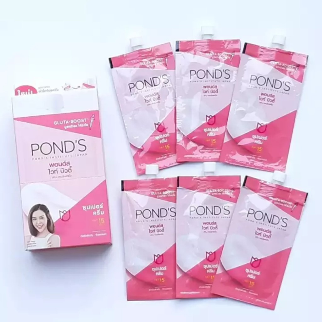 Kem Dưỡng Trắng Hồng Rạng Rỡ Ban Ngày PONDS WHITE BEAUTY SPF15/PA+++ 6g (bán 1 gói )