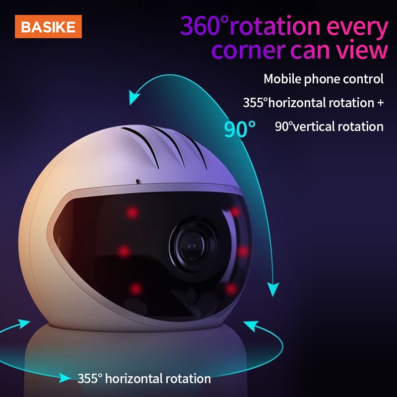 Camera An Ninh IP BASIKE BSK-CMR02 Giám Sát 360 Độ Không Góc Chết Chụp Ảnh HD | BigBuy360 - bigbuy360.vn
