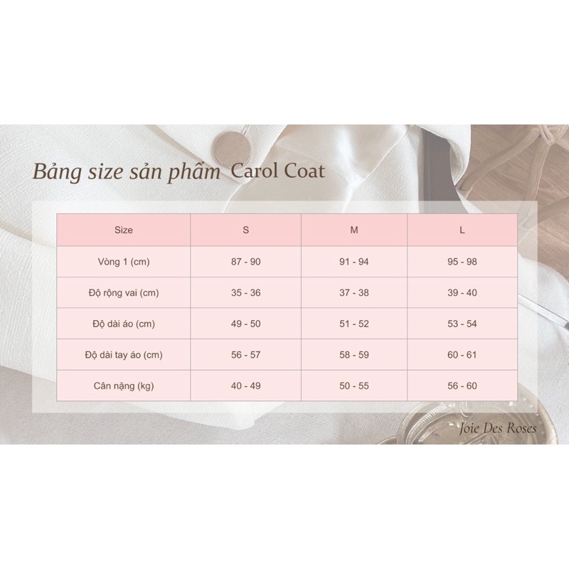 Áo khoac dạ tweed Carol Coat by Joie des Roses | BigBuy360 - bigbuy360.vn