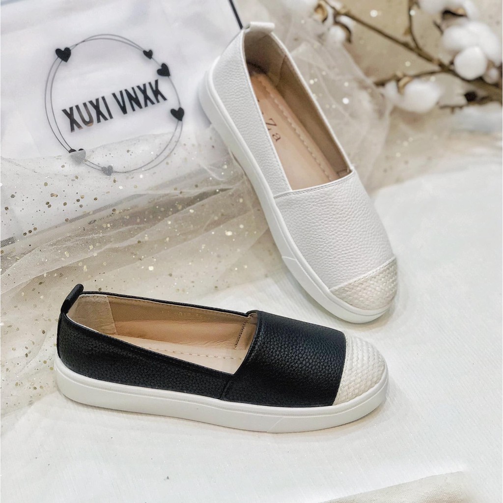 ( ảnh thật ) Giày slip on mũi cói