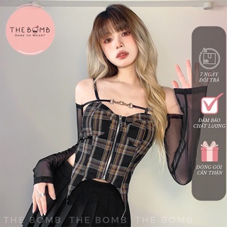 Set áo croptop 2 dây kèm tay rời - hai dây sexy