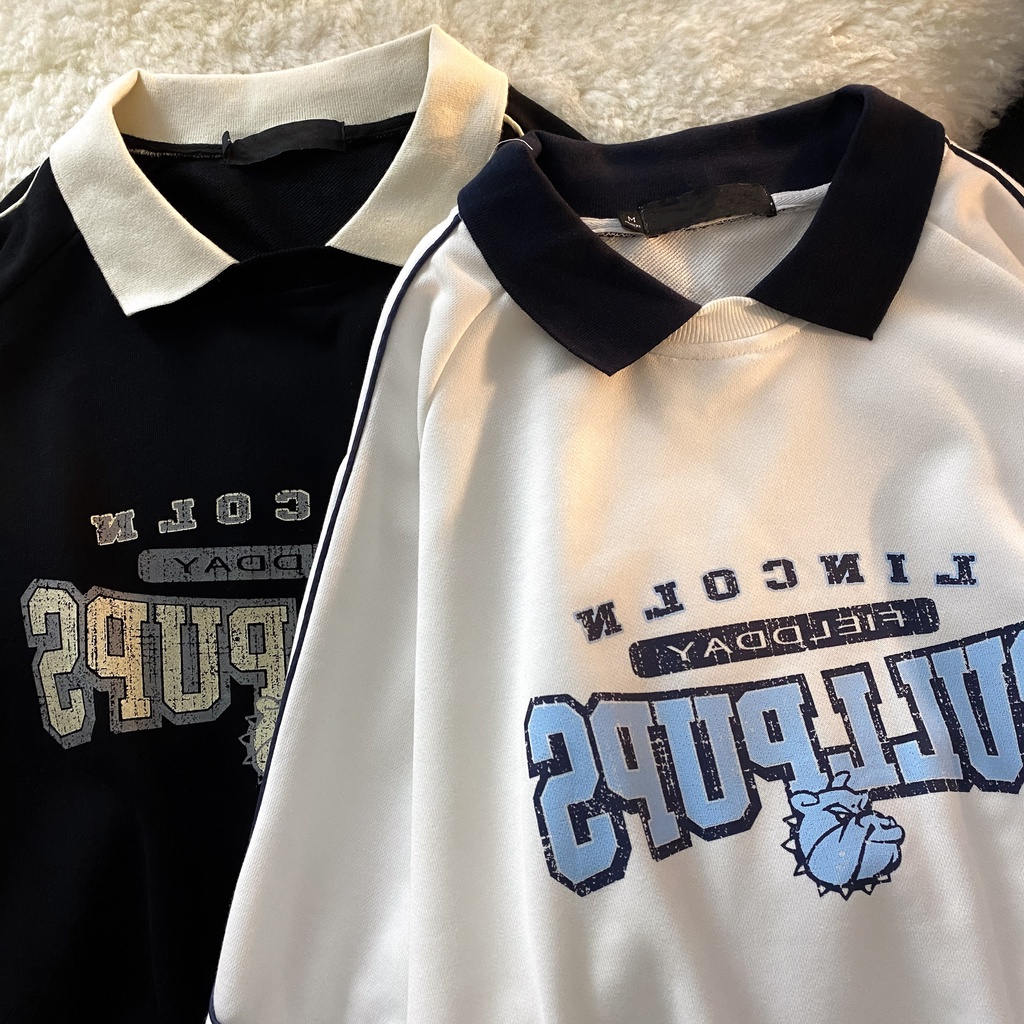 [Hàng Order] Áo Polo BULLPUPS có cổ ULzzang form rộng dài tay dày dặn Unisex mới nhất thu đông 2021 PL005