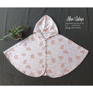 Áo choàng chống nắng cotton cho bé trai bé gái 1-6 tuổi