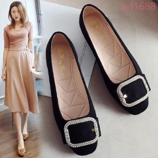 Giày Búp Bê Mũi Nhọn Đế Bằng Size Lớn 31-45 Thời Trang Cho Nữ 31-45