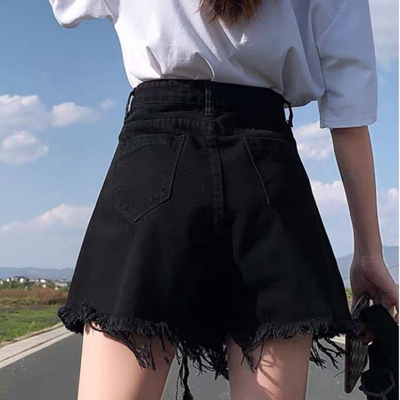 Quần short giả váy cạp cao tua gấu phong cách ulzzang Shop Hạt Dẻ