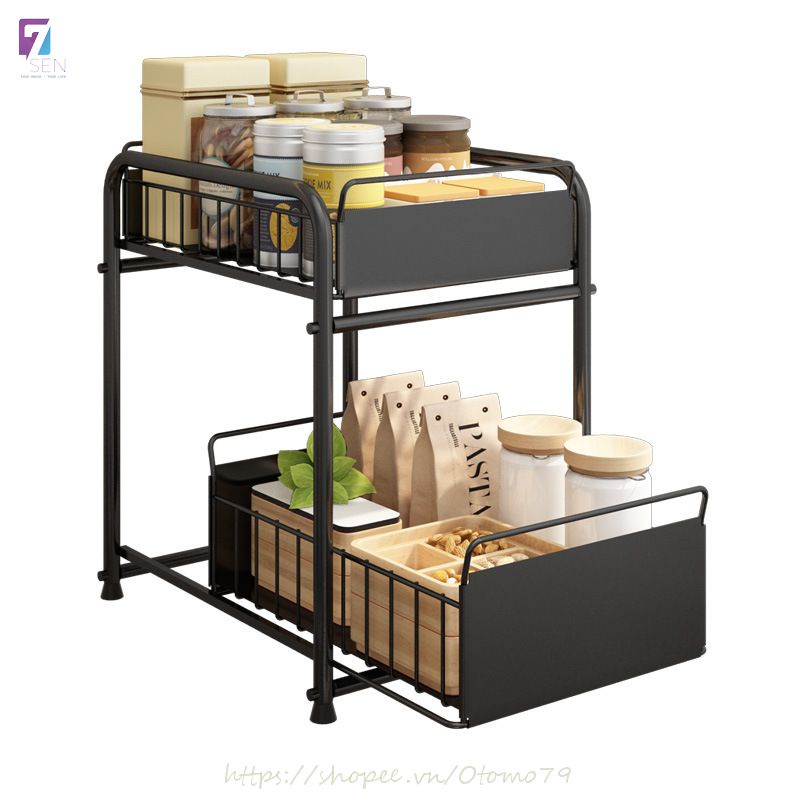 Kệ Gia Vị Tiện Lợi Với Ngăn Kéo Thông Minh Giúp Tiết Kiệm Không Gian Bếp