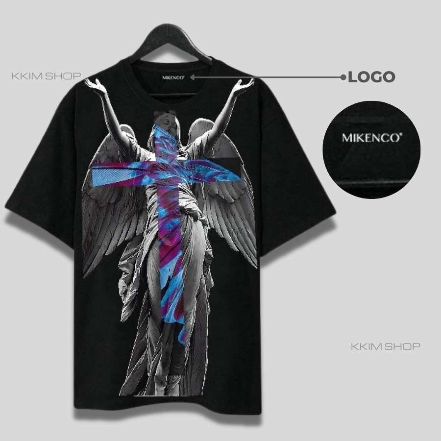 Áo Thun Tay Lỡ MIKENCO HELEN ANGEL, áo phông unisex Form rộng oversize, chất liệu Cotton. KKIMShop